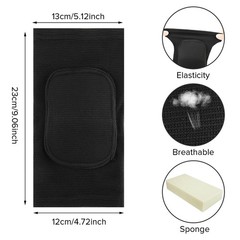 Compression Elbow Pads Arm Brace Support Fitness Volleyball Medium Black 1 PCS