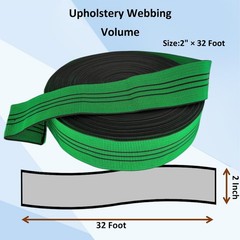 Upholstery Webbing Band Replacement for Chair, 2 inches × 32 feet, Green