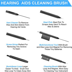 7 Pieces Hearing Aid Amplifier Cleaning Tools, Earbuds/Headphones Cleaner Brush