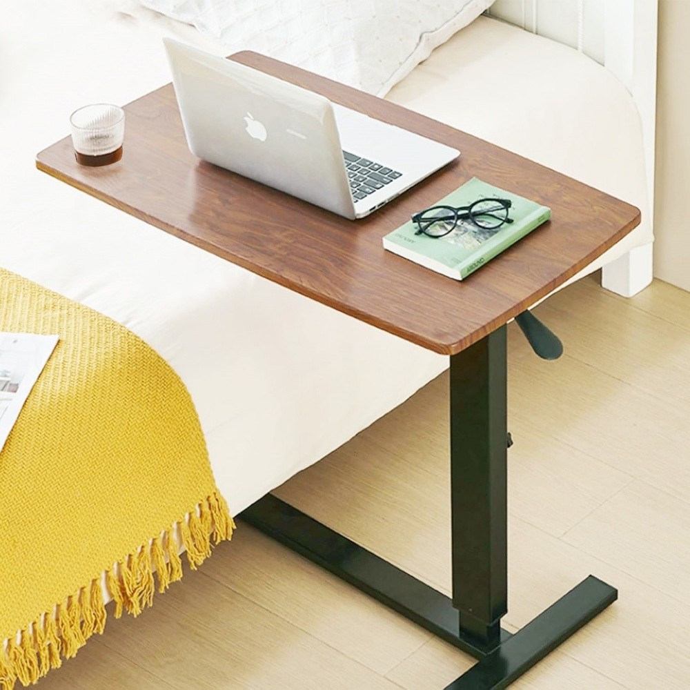 Medical Overbed Bedside Table Adjustable Height with Wheels Hospital & Home Use