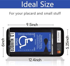 Handicap Placard Holder for Auto, 1 PCS Black Visor Placard Holder, Handicap