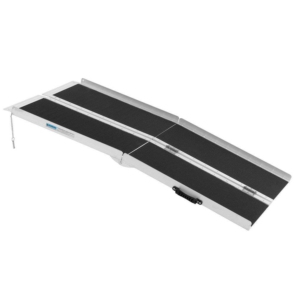 6ft Aluminum Folding Wheelchair Scooter Mobility Ramp Portable Non-Slip 800LBS