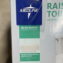 Medline Elevated Toilet Seat White Polyethylene Universal Fit MDS80318RW