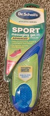Dr Scholls Sport Massaging Gel Advanced Shoe Insoles Womens Size 6-10 Athletic