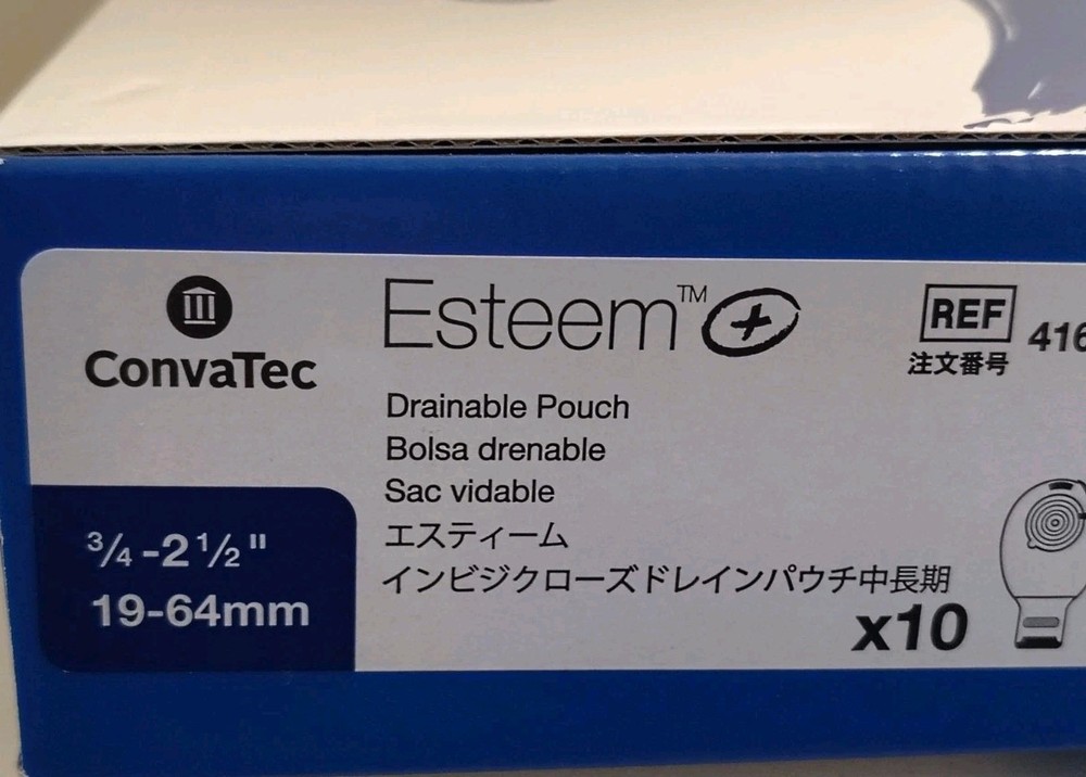 ConvaTec Esteem+ One-Piece Cut-to-Fit Durahesive Plus Drainable Pouch – 10/Box