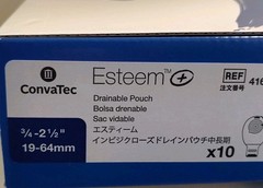 ConvaTec Esteem+ One-Piece Cut-to-Fit Durahesive Plus Drainable Pouch – 10/Box