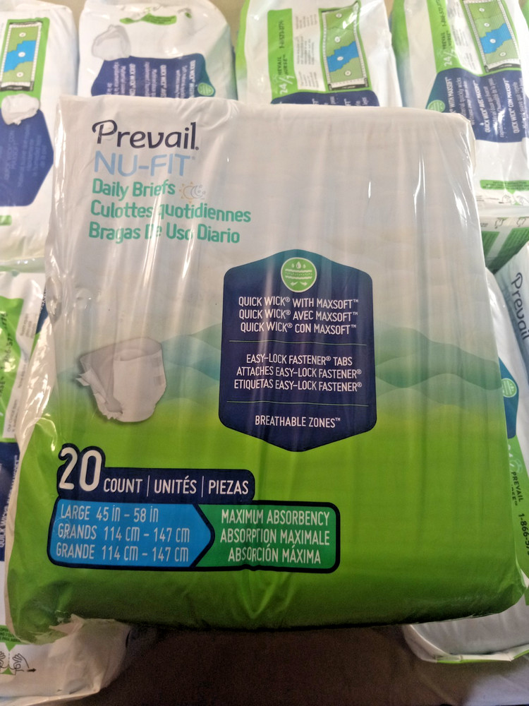 PREVAIL Nu-FiT LARGE Daily Briefs – 20 Count — Large 45in – 58in