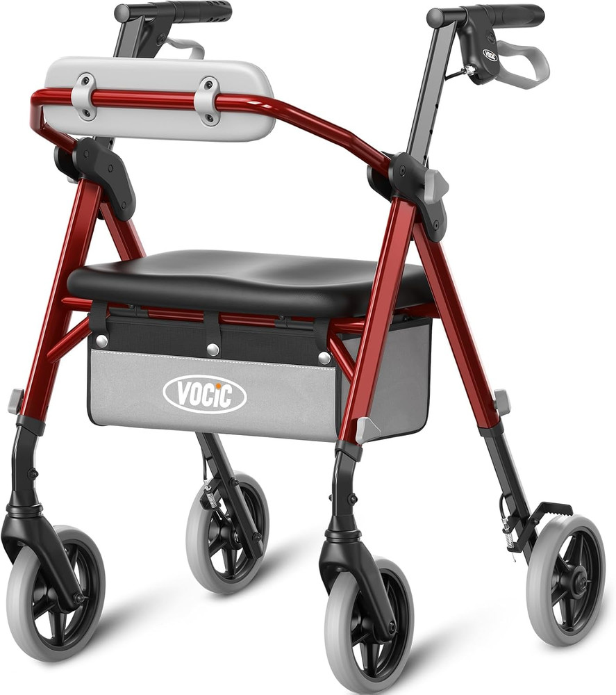 Walkers for Seniors, Z11 Rollator Walker with Seat, Max 380 Lbs, Avant Walkers w
