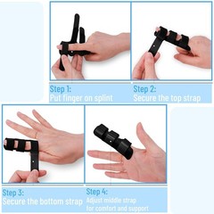 Dr. JK 4-Pack Finger Splint – Adjustable Support for Arthritis & Injury Relief