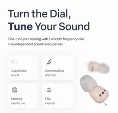 Audien Atom One OTC Hearing Aids Wireless, Rechargeable, Beige BRAND NEW SEALED