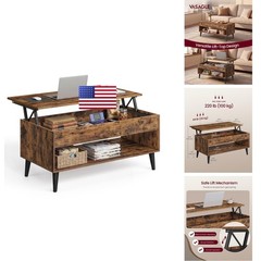 Vasagle Lift Top Coffee Table Lift Tabletop Dining Table Gas Spring Hidden