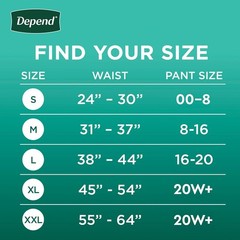 Depend Fresh Protection Extra-Large Adult Diapers, 15 Count, Stylish Blush Color