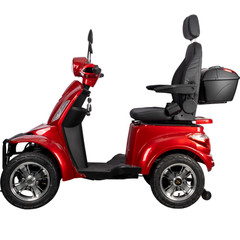 Heavy Duty 1000W 4-Wheel Electric Mobility Scooter 60V 3-Speed 500lbs Load Red