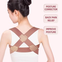 Malloraned Posture Corrector for Women,Invisible Upper Back Brace Small, Pink