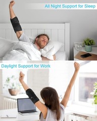 Elbow Brace with 2 Removable Metal Splint for Sleeping, Adjustable Cubital Tu…
