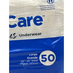 ProCare Plus Protective Underwear Maximum Absorbency Large 44-58in 100 CountBulk