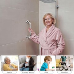 12 Inch Stainless Steel Chrome Shower Grab Bar, Bathroom 1 Foot (Pack of 1)