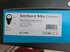 NEW Coloplast 18985 BLACK SenSura Mio Deep Convex Ostomy Pouch 1 Piece 3 Boxes