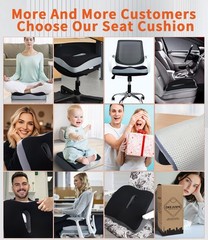 Memory Foam Seat Cushion, Large Office Chair Cushions Chair Pad for Tailbone …