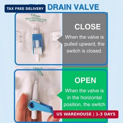 5 Pack Easy-Tap Catheter Leg Bags, 500ml Urinary Drainage Bag, Anti-Reflux Valve