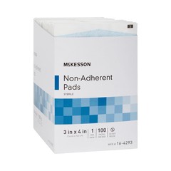 McKesson Sterile Non-Adherent Dressing Rectangle 3 x 4″ 16-4293 100 per Box