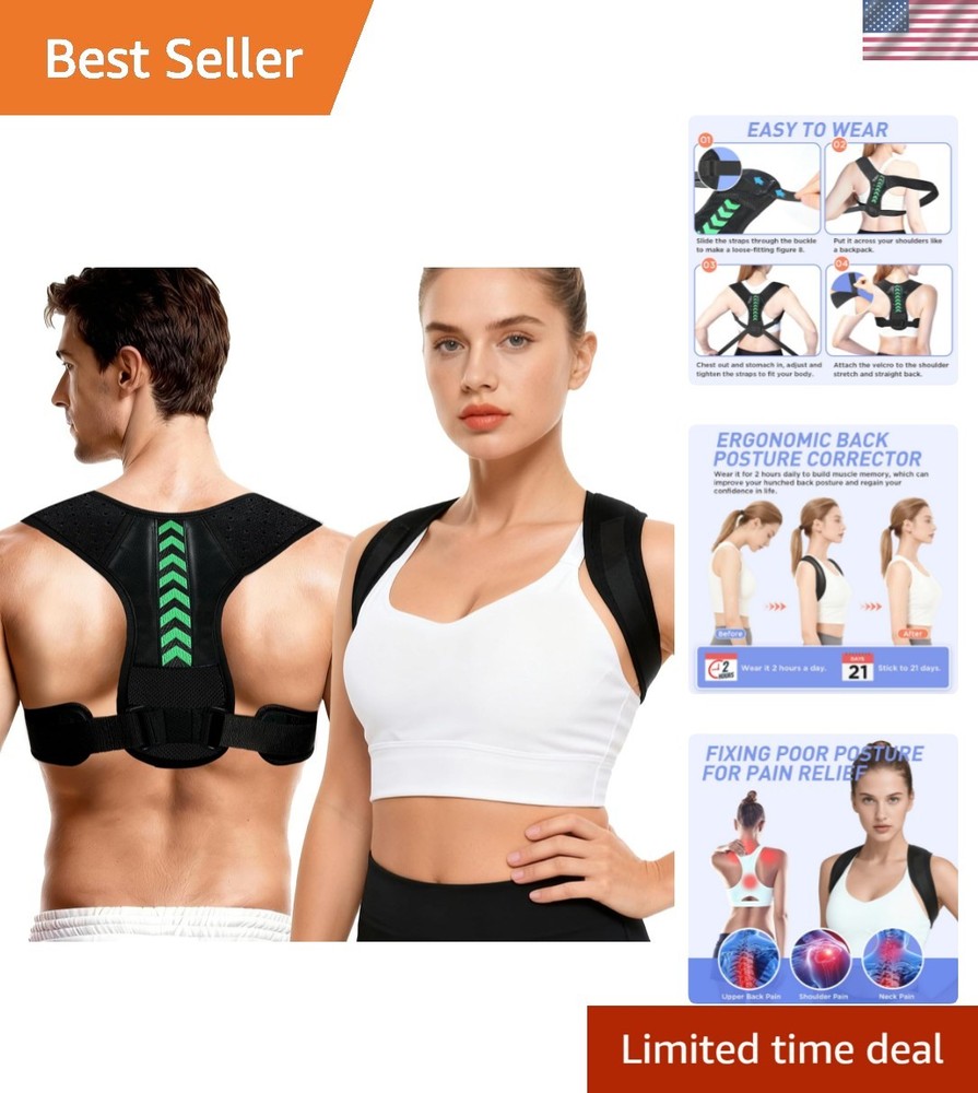 Posture Corrector for Women and Men, Adjustable Back Brace Posture Corrector …