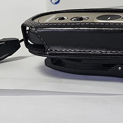Phonak PilotOne II Hearing Aid Remote Control Silver Black Leather Belt Holster