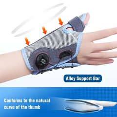 BOA Dial Thumb Wrist Brace Steel Splint for Carpal Tunnel Tenosynovitis Relief