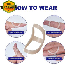 6 Pack Oval Finger Splints Waterproof for Arthritis Trigger Mallet Finger Thumb