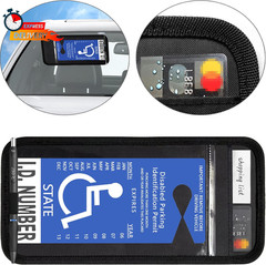 Handicap Placard Holder for Auto, 1 PCS Black Visor Placard Holder, Handicap Pla