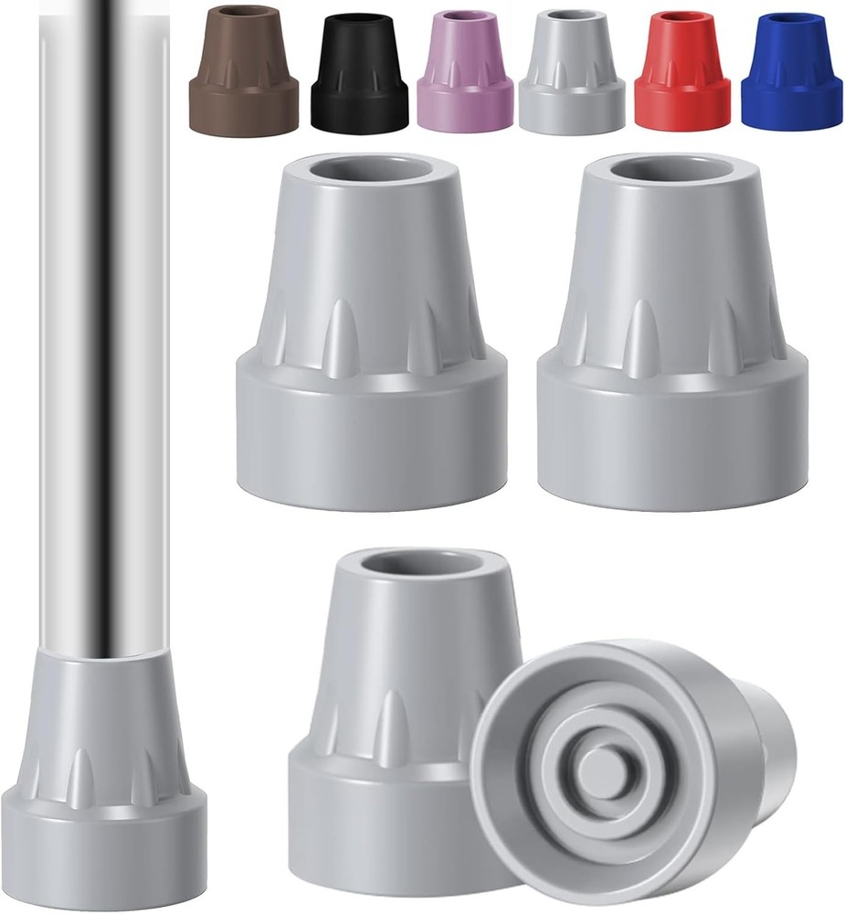 4 Pack Replacement Rubber Cane Tips 3/4 Inch Heavy Duty Rubber Crutch Tips No…