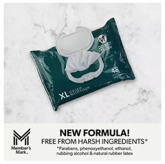 Member’s Mark Adult Washcloths Body Wipes 240 Ct XL [5 Packs of 48] + Free Ship