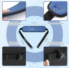 🦽 ⭐ Novabright Adjustable Wheelchair Footrest Cushion Leg Support Set Blue