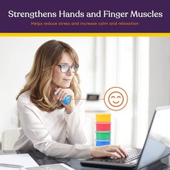 Resistive Therapy Putty for Adults and Teens – 4 Soft Colors for Hand Strength