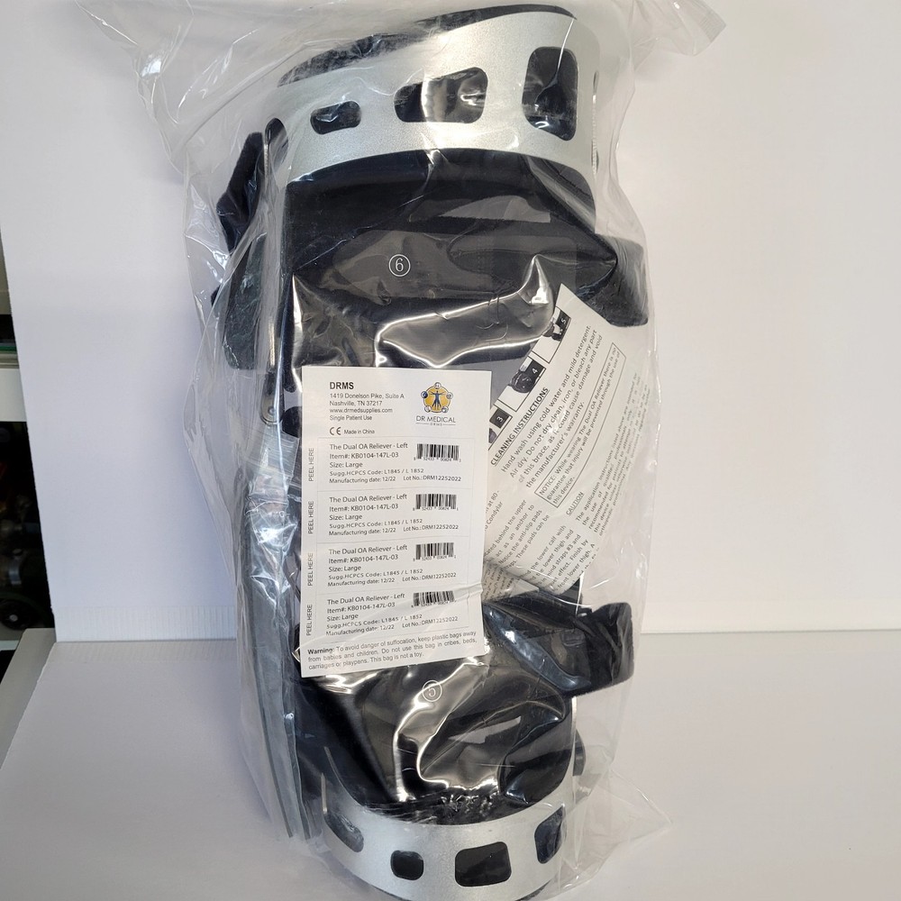 NEW – Dr. Medical The Dual OA Reliever Large LEFT Knee Brace DRMS – New