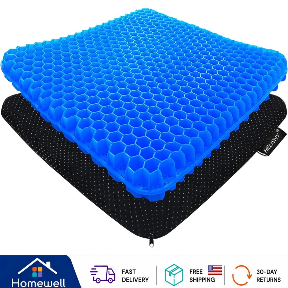 1.65in Cooling Gel Cushion for Tailbone and Hip Pain – Ideal for Office & Travel
