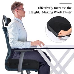 MABOZOO Extra Thick Chair Cushions,Office Booster Seat 18*16*6, Black