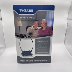 TV Ears 5.0 Analog Wireless Voice Clarifying Headset System in Box With Manual
