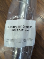 18 In. Grab Bar Combo in Brushed Stainless Steel