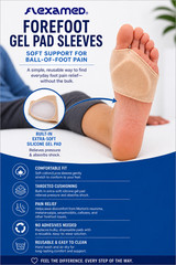 FlexaMed Metatarsal Silicone Cushioned Sleeves