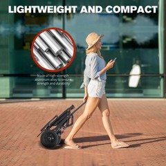 Lightweight Foldable Portable Transport Wheelchair With Telescopic Handle 22lb