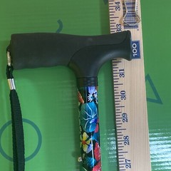 Adjustable Folding Cane with Ergonomic Handle, Lightweight, Sturdy Flowers