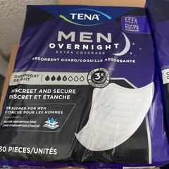 Tena Men Overnight Incontinence Protective Guard Bladder Control Discrete 60 Ct