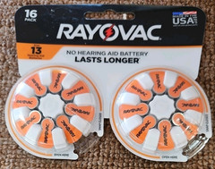 Rayovac Size 13 Hearing Aid Batteries 16 Pack Best By April 2026