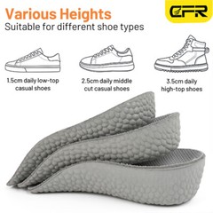 Arch Support Invisible Shoe Insoles Inserts Pad Height Increase Heel Lift Taller
