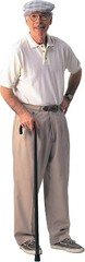 Walking Cane 36 Inch Wooden Support Canes for Men Women 250 lb Capacity Walnut