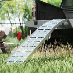 2PCS 7.5FT Heavy Duty Aluminum Loading Ramp for Pickup Truck Bed 1500LB Capacity