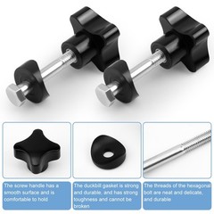 PEUTIER 2 Sets Rollator Walker Replacement Arm Adjustment Medium, Black