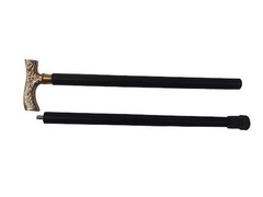 ® Walking Cane Ebony Wood Black T Shape Brass Handle | Tone Natural Wooden Ca…