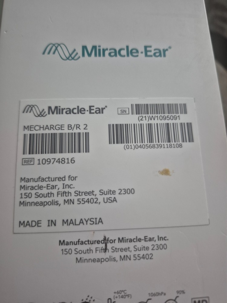 Miracle-Ear hearing aids, CHARGER B/R2 hearing aid rechargeable pair